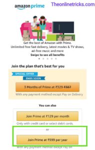 Amazon Prime Membership Youth offer